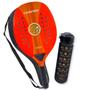 Imagem de Kit Raquete Beach Tennis Fibra De Carbono Com Capa + Garrafa