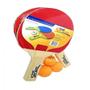 Imagem de Kit Raquetes para Ping Pong com Suporte + Rede + 3 Bolinhas  Bel 