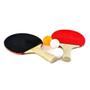 Imagem de Kit Raquetes Ping Pong Borracha Tênis de Mesa 3 Bolinhas 