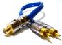 Imagem de Kit RCA Blindado 5 Metros e 2 Y 2M1F Plugs Banhados a Ouro