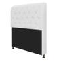 Imagem de Kit Recamier Sofá Calçadeira Divã Félix 140 cm e Cabeceira Estofada Lady 140 cm Para Cama Box Casal Sintético Branco - AM Decor