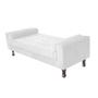 Imagem de Kit Recamier Sofá Calçadeira Divã Félix 140 cm e Cabeceira Estofada Lady 140 cm Para Cama Box Casal Sintético Branco - AM Decor