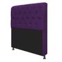 Imagem de Kit Recamier Sofá Calçadeira Divã Félix 140 cm e Cabeceira Estofada Lady 140 cm Para Cama Box Casal Suede Roxo - AM Decor