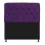 Imagem de Kit Recamier Sofá Calçadeira Divã Félix 140 cm e Cabeceira Estofada Lady 140 cm Para Cama Box Casal Suede Roxo - AM Decor