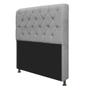 Imagem de Kit Recamier Sofá Calçadeira Divã Félix 195 cm e Cabeceira Estofada Lady 195 cm Para Cama Box King Size Suede Cinza - AM Decor