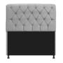 Imagem de Kit Recamier Sofá Calçadeira Divã Félix 195 cm e Cabeceira Estofada Lady 195 cm Para Cama Box King Size Suede Cinza - AM Decor