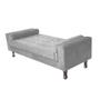Imagem de Kit Recamier Sofá Calçadeira Divã Félix 195 cm e Cabeceira Estofada Lady 195 cm Para Cama Box King Size Suede Cinza - AM Decor