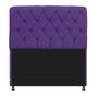 Imagem de Kit Recamier Sofá Calçadeira Divã Félix 90 cm e Cabeceira Estofada Lady 90 cm Para Cama Box Solteiro Sintético Roxo - AM Decor