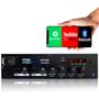 Imagem de Kit Receiver Amplificador Som Ambiente Rc7000 Orion BT Usb Aux 4Ch 2Mic + 4 Arandela Alto Falante Embutir Teto Parede