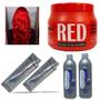 Imagem de Kit Red 1 Másc 500g 2 tinta Red e 2 Ox 40Vol Mairibel