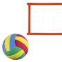 Imagem de Kit rede de vôlei especial 5 metros laranja + bola