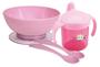 Imagem de Kit Refeição Infantil Chérie Com Caneca - Rosa - Petita