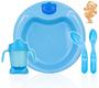 Imagem de Kit Refeição Infantil Papinha Bebê Prato Copo E Colher Alimentação livre de BPA