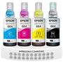 Imagem de Kit Refil de Tinta 4 Cores Original Epson T664 P/ L121 L200 L220 L300 L310 L355 L365 L375 L395 L396 L455 L475 L555 L1300