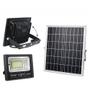 Imagem de Kit Refletor 400W + Painel Solar Led Branco Frio IP66 com Controle Remoto