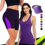 Imagem de KIT REGATA DRY + SHORT Leg Legging REDINHA Suplex + Viseira Dry Conjunto Fitness 1005