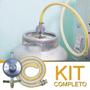 Imagem de Kit Registro De Gas Com Mangueira E Abraçadeiras Completo