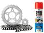 Imagem de Kit Relação + Graxa Branca Spray Corrente Cbx 200 Strada De 1994 Ate 2004