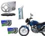 Imagem de Kit Relação Retentor Scud + Graxa Branca + Jogo Lona Cobreq Cg Titan Fan Cargo Mix Flex Tração Corrente Coroa Pinhão Aço 1045 Reforçada H Ano 2004 Até