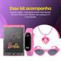 Imagem de Kit Relogio Barbie + Lousa Magica + oculos e Colar Kit Menina Presente Kit Infantil