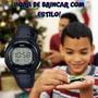 Imagem de Kit Relógio Casio Infantil Masculino Meninos Digital Resistente Agua 50 Metros Redondo Pequeno Alarme Preto LW-203 + 3 Carrinhos