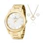 Imagem de Kit Relógio Champion Elegance Dourado Feminino CN26493W