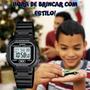 Imagem de Kit Relógio de Pulso Casio Infantil Masculino Resistente Água Calendário Alarme Digital LA-20WHS + 2 Carrinhos Miniatura