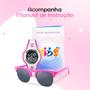 Imagem de Kit Relógio Digital e Óculos Rosa Orizom Kids - Pulseira Ajustável, Tela Clara, Proteção UV - Di Fiore Store