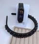 Imagem de Kit Relógio Digital Led Prova água Bracelete Adulto Infantil Feminino + Arco Tiara Arquinho Cabelo Pérolas Bordada