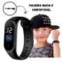 Imagem de Kit Relógio Digital Led Touch Infantil Prova água Bracelete  Esportivo Menino/Menina + Óculos de Sol Quadrado Flexível