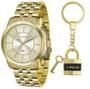 Imagem de KIT Relogio Feminino Lince Dourado LRG4510 KU54