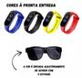 Imagem de Kit Relógio Infantil Digital Led Prova água Bracelete Esportivo + Óculos de Sol Retro para Crianças Menino Moda