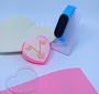 Imagem de Kit Relógio Infantil Digital Led Silicone Ajustável Prova água + Conjunto Colar e Brincos Meninas Caixa Coração Moda