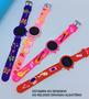Imagem de Kit Relógio Infantil Digital Menina Silicone ajustável Desenho 3D + Conjunto Colar Pulseira e Anel Miçangas Pérolas