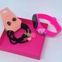 Imagem de Kit Relógio Infantil Digital Prova água Bracelete Silicone Crianças Meninas Disney Desenho 3D +Pulseiras Brincos Moda