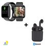 Imagem de Kit Relogio Inteligente Smart watch  D20  + Fone inPods 12 Bluetooth - Preto