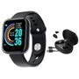 Imagem de Kit Relogio Inteligente Smart Watch Y68 D20 Pro+ Fone Sem Fio Bluetooth V5.0