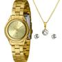 Imagem de Kit Relógio Lince Feminino com Colar e Brincos LRGH166L30K00UC2KX