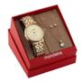 Imagem de Kit Relógio Mondaine Dourado Feminino 32596Lpmkde1K1