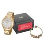 Imagem de Kit Relógio Mondaine Dourado Feminino 53568LPMVDE2K2