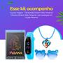 Imagem de Kit Relogio Prova d agua Infantil Moana + oculos e Colar + Lousa Magica Kit Menina Presente