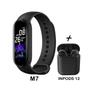 Imagem de kit Relogio  Smart Band M7 Monitor Academia + Fone Sem Fio i12