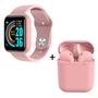 Imagem de Kit Relogio Smart watch Inteligente D20 Pro + Fone inPods 12 Bluetooth - Rosa