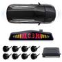 Imagem de Kit Retrovisor C/ Tela + Câmera Ré + Sensor 8 Pontos Preto Azera 2007 2008 2009 2010 2011 2012 2013 Aviso Sonoro