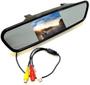 Imagem de Kit Retrovisor com Tela LCD 4.3 polegadas, Câmera de Ré e Cabos de Instalação - Completa