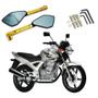 Imagem de Kit Retrovisor Pentagonal Esportivo Stallion R09 Dourado para Moto Honda CBX 250 Twister 2001 2002 até 2012