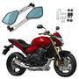 Imagem de Kit Retrovisor Pentagonal Esportivo Stallion R09 Prata para Moto Honda CB 650F 2015 2016 2017 2018 2019