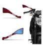 Imagem de Kit Retrovisor Triangular Esportivo Stallion R08 Vermelho para Moto Honda CBR 250R  2012 2013