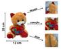Imagem de Kit Revenda 5 Super Ursinho de Pelucia Macio Teddy Bear Peludo Coração Revenda Presente 21cm