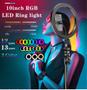 Imagem de Kit Ring Light 26cm Luz RGB + Tripé Acessórios Filmagem Celular Blogueira Youtuber Tiktok